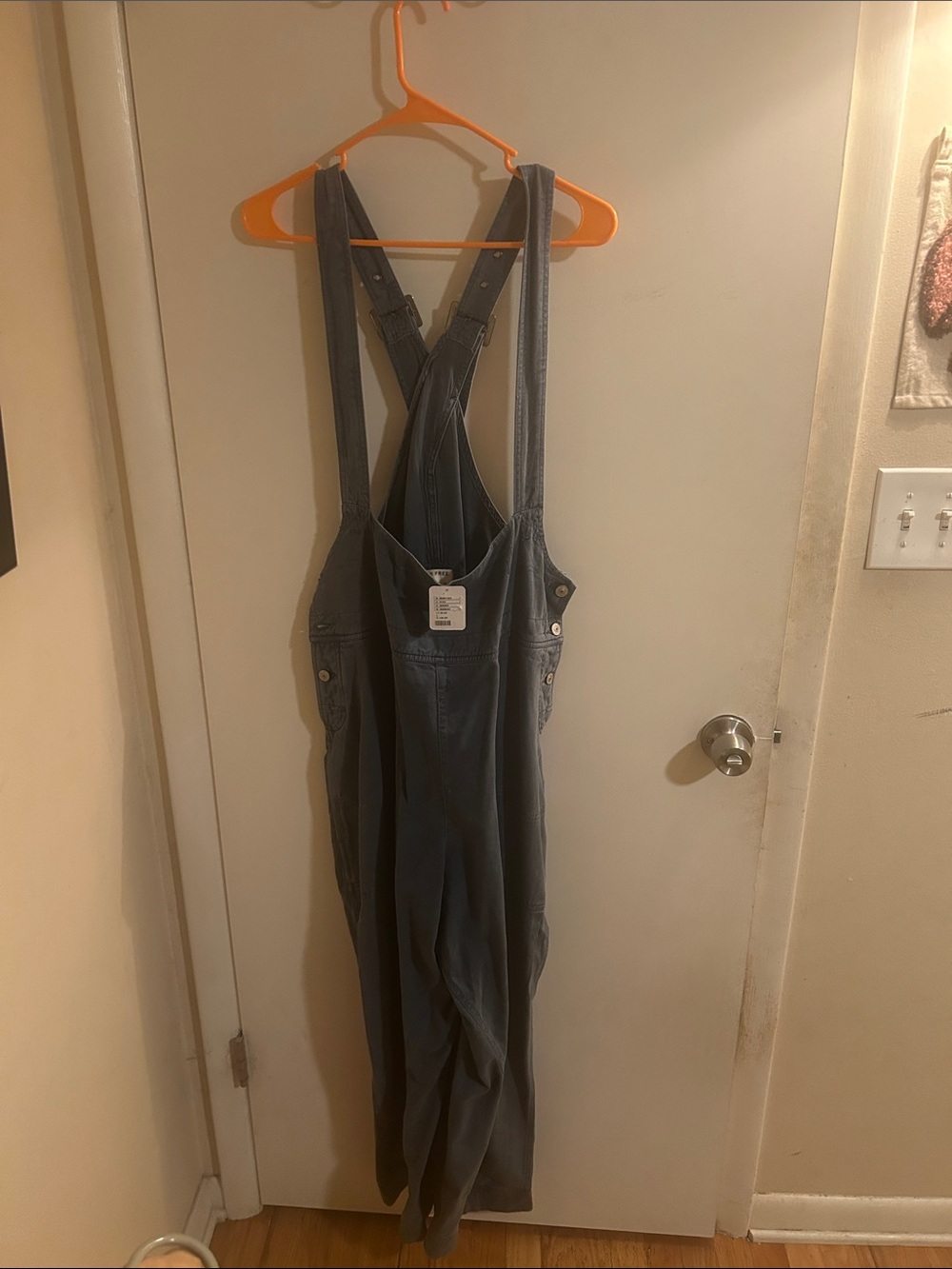 Washed Denim Overalls with Adjustable Straps